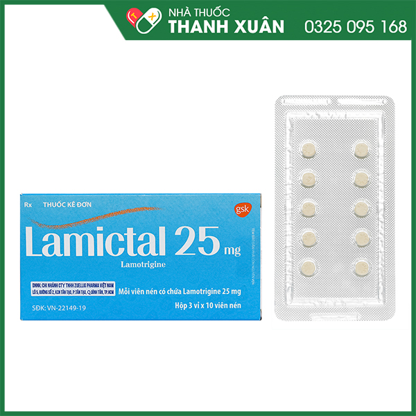 Lamictal 25mg trị động kinh, rối loạn lưỡng cực